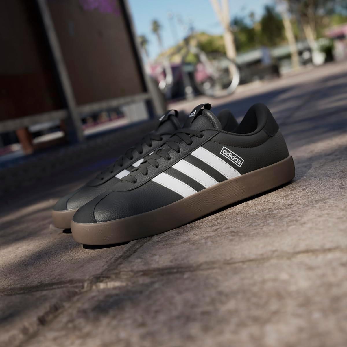 image:imageadidas Mens VL Court 30 SneakersCore BlackFootwear WhiteGum Id6286