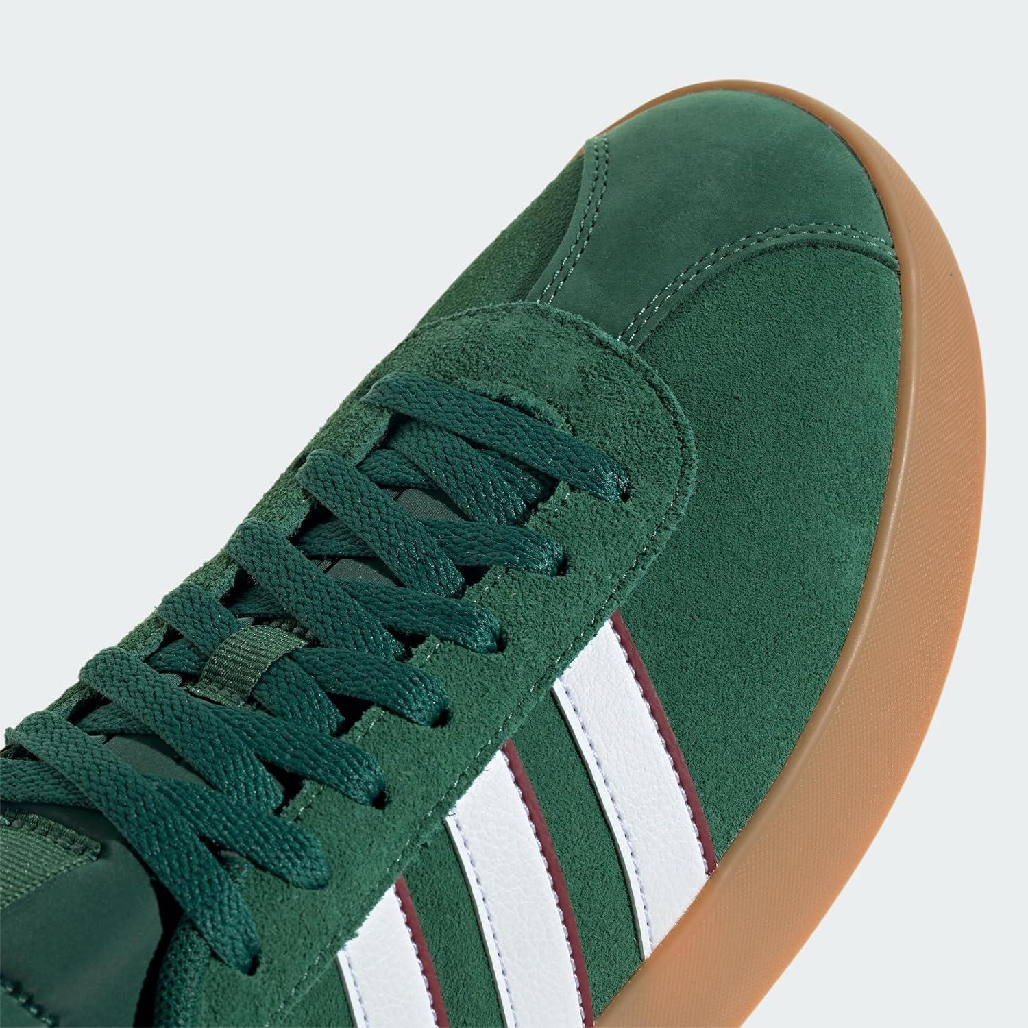 image:imageadidas Mens VL Court 30 SneakersDark GreenCloud WhiteCollegiate Burgundy