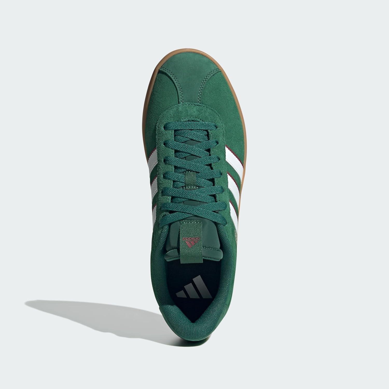 image:imageadidas Mens VL Court 30 SneakersDark GreenCloud WhiteCollegiate Burgundy