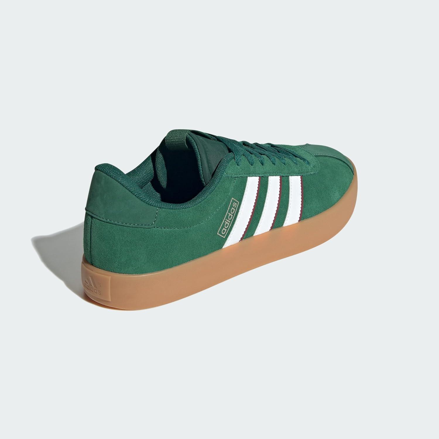 image:imageadidas Mens VL Court 30 SneakersDark GreenWhiteCollegiate Burgundy