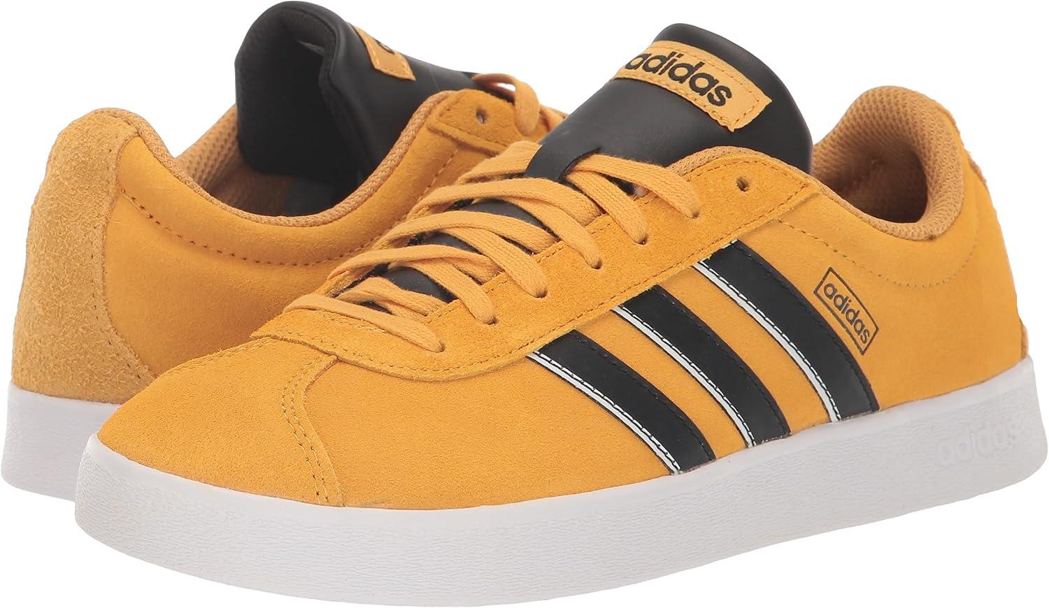 image:imageadidas Mens VL Court 30 SneakersPreloved YellowBlackBlack Blue Metallic