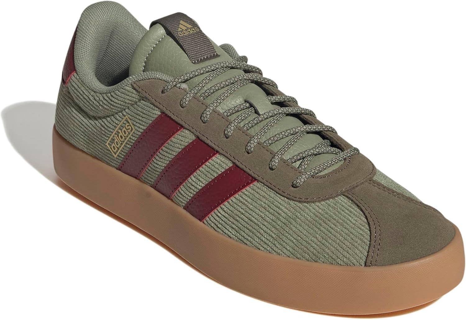 image:imageadidas Mens VL Court 30 SneakersTent GreenShadow RedOlive Strata
