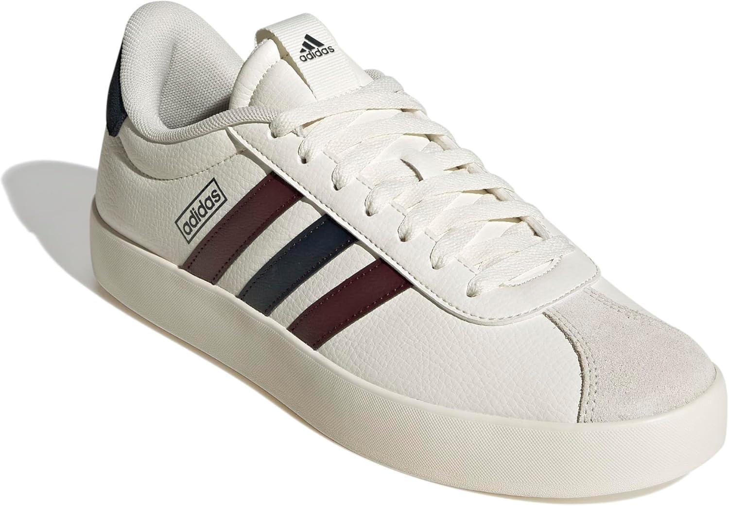 image:imageadidas Mens VL Court 30 SneakersWhiteAurora RubyAurora Ink