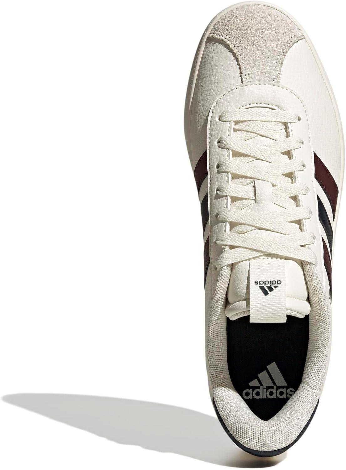 image:imageadidas Mens VL Court 30 SneakersWhiteAurora RubyAurora Ink