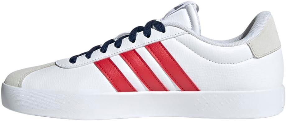 image:imageadidas Mens VL Court 30 SneakersWhiteBetter ScarletTeam Navy Blue