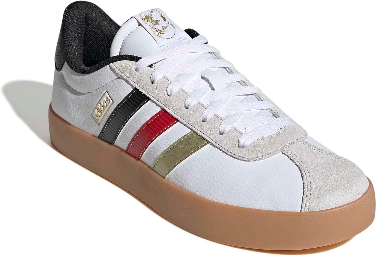 image:imageadidas Mens VL Court 30 SneakersWhiteBlackGold Metallic