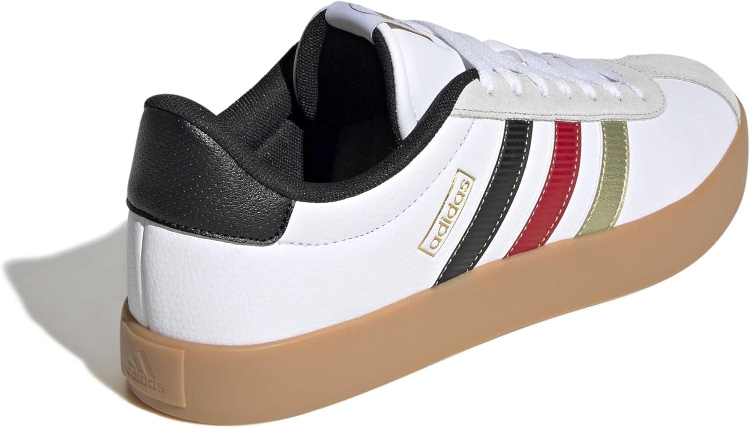 image:imageadidas Mens VL Court 30 SneakersWhiteBlackGold Metallic