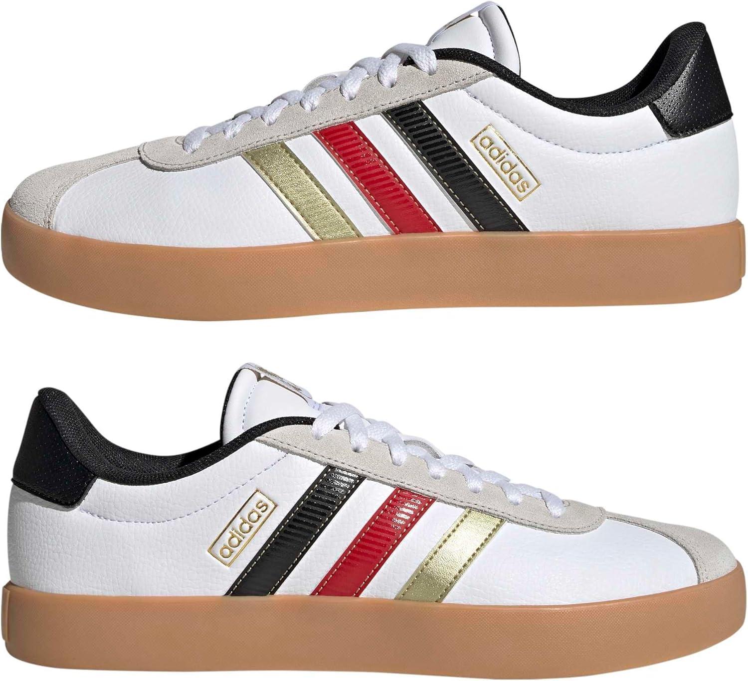 image:imageadidas Mens VL Court 30 SneakersWhiteBlackGold Metallic