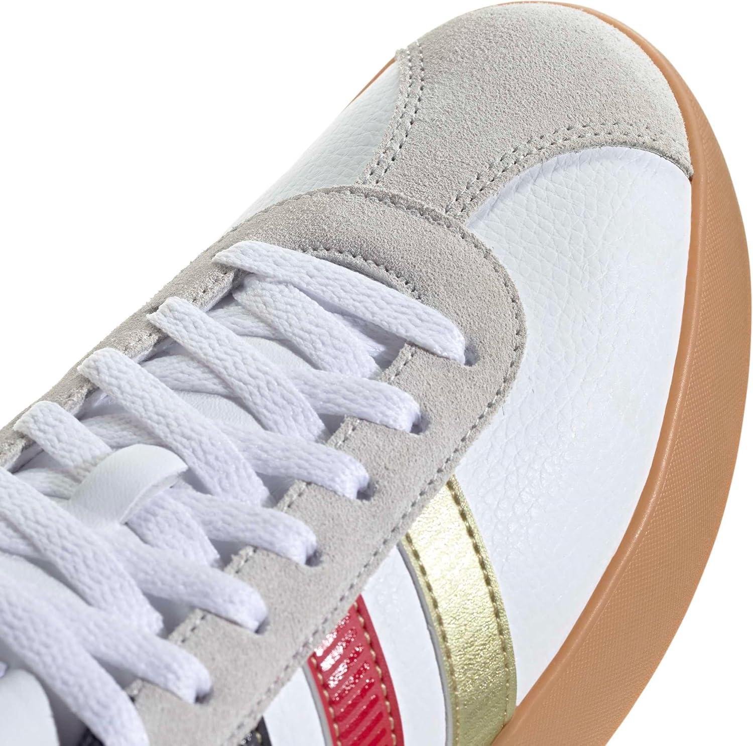 image:imageadidas Mens VL Court 30 SneakersWhiteBlackGold Metallic
