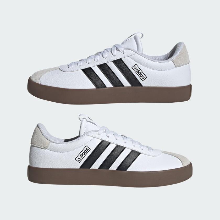 image:imageadidas Mens VL Court 30 SneakersWhiteBlackGrey