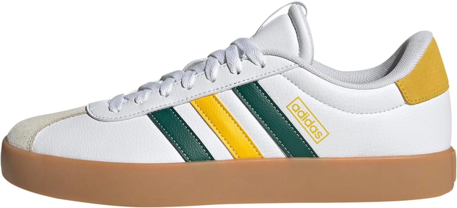 image:imageadidas Mens VL Court 30 SneakersWhiteCollegiate GreenUtility Yellow
