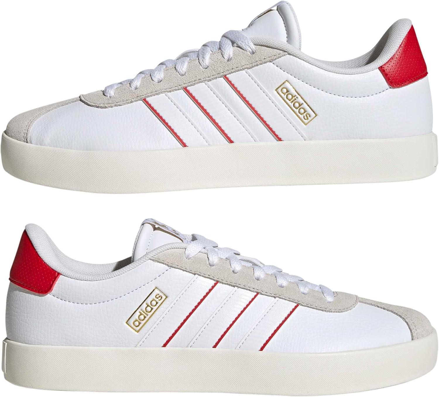 image:imageadidas Mens VL Court 30 SneakersWhiteCollegiate Red