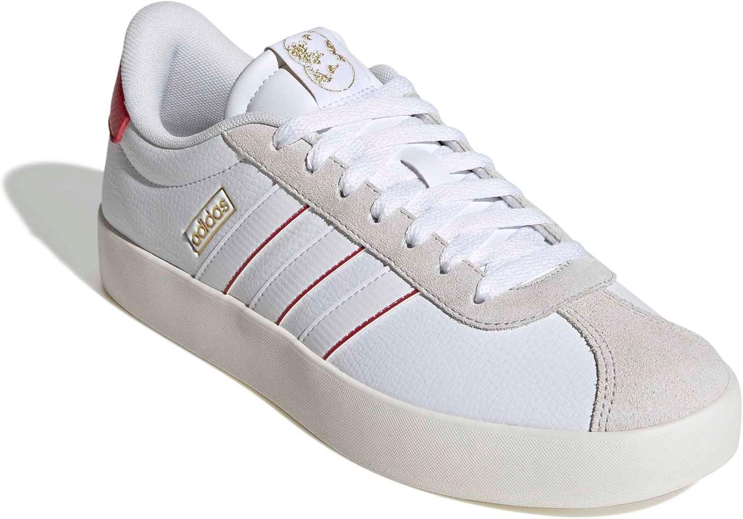 image:imageadidas Mens VL Court 30 SneakersWhiteCollegiate Red