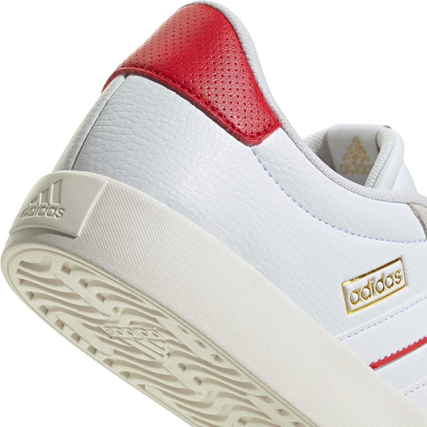 image:imageadidas Mens VL Court 30 SneakersWhiteCollegiate Red