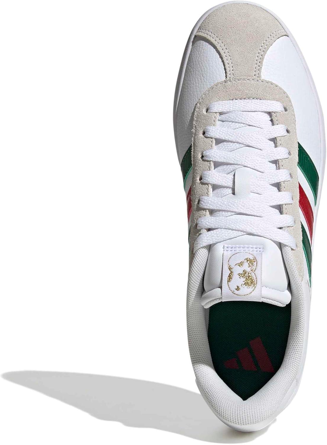 image:imageadidas Mens VL Court 30 SneakersWhiteDark GreenPower Red