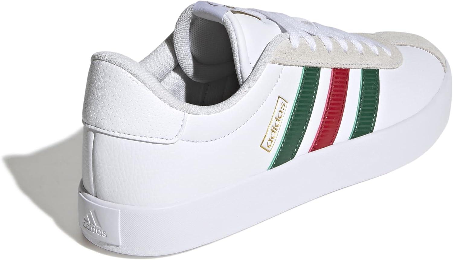 image:imageadidas Mens VL Court 30 SneakersWhiteDark GreenPower Red