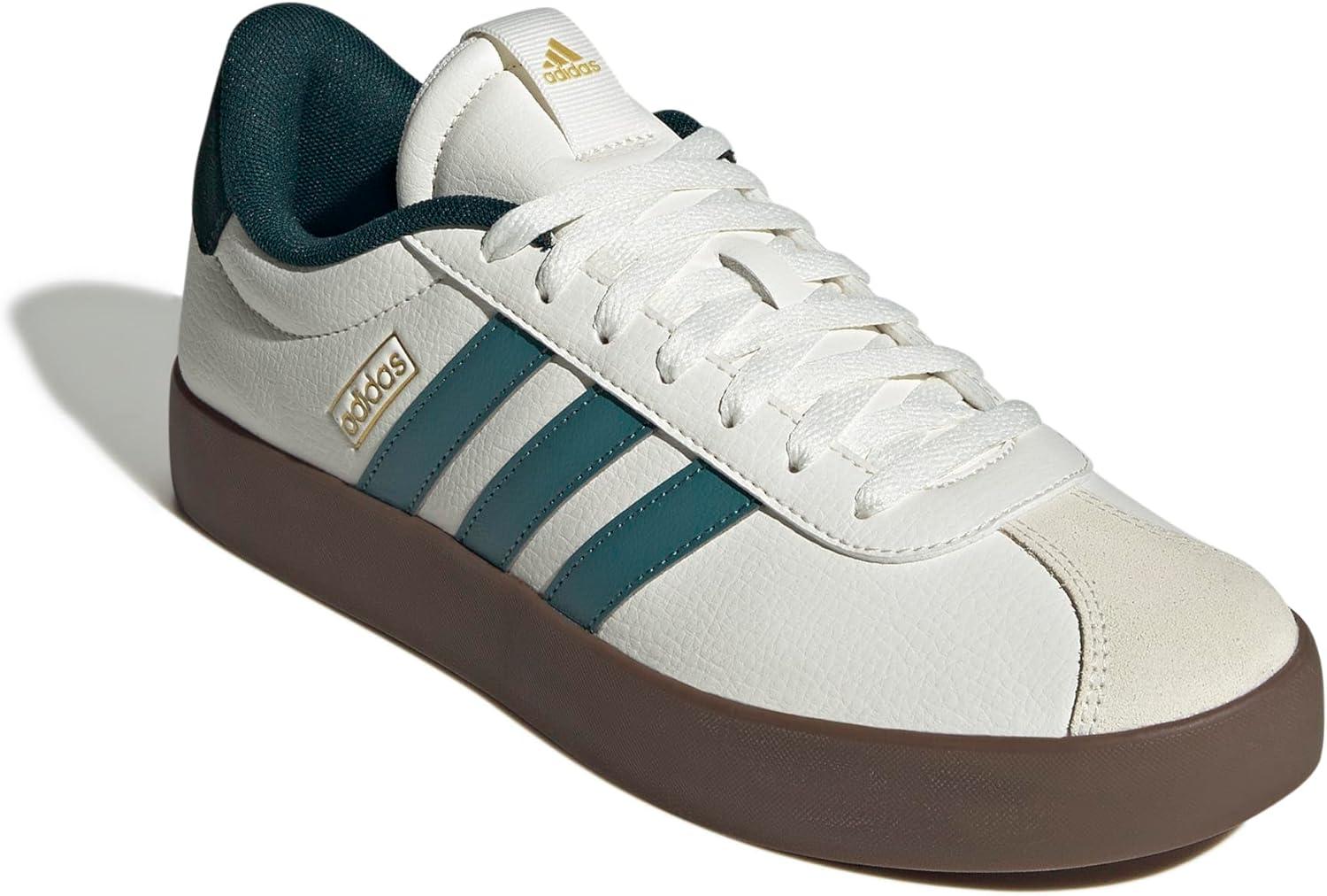 image:imageadidas Mens VL Court 30 SneakersWhitePreloved TealAurora Ivy