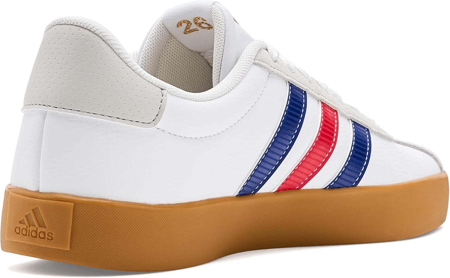 image:imageadidas Mens VL Court 30 SneakersWhitePure RubyMystery Ink