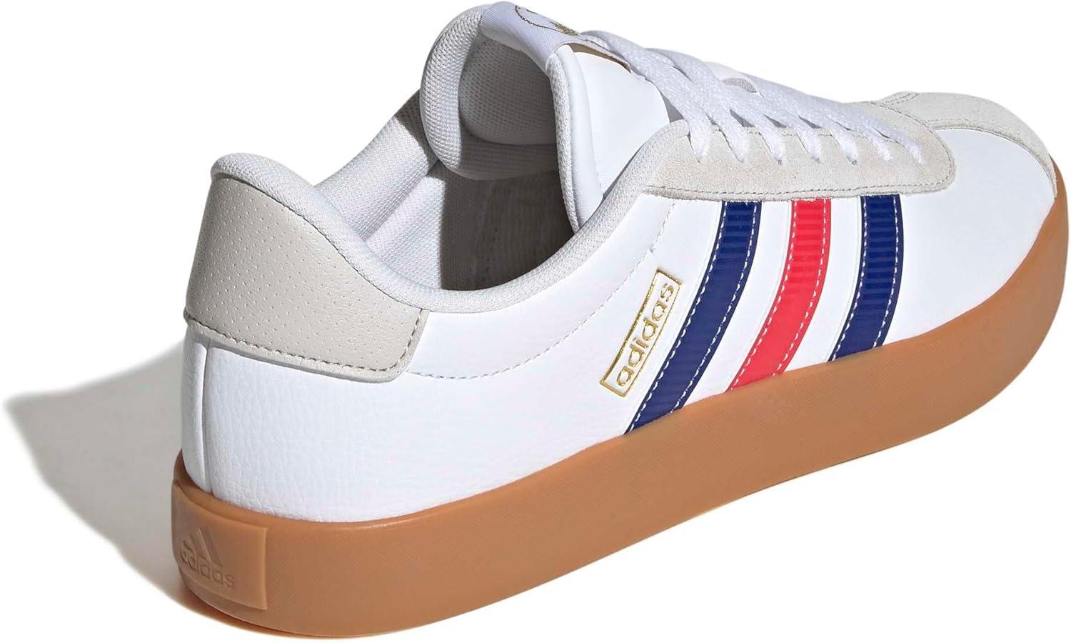image:imageadidas Mens VL Court 30 SneakersWhitePure RubyMystery Ink