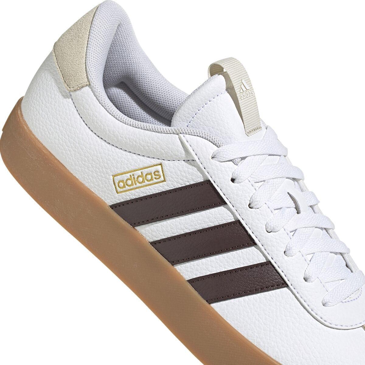 image:imageadidas Mens VL Court 30 SneakersWhiteShadow BrownAlumina