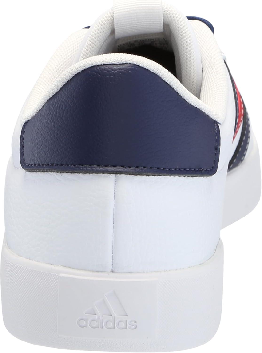 image:imageadidas Mens VL Court 30 SneakersWhiteTeam Navy BlueBetter Scarlet
