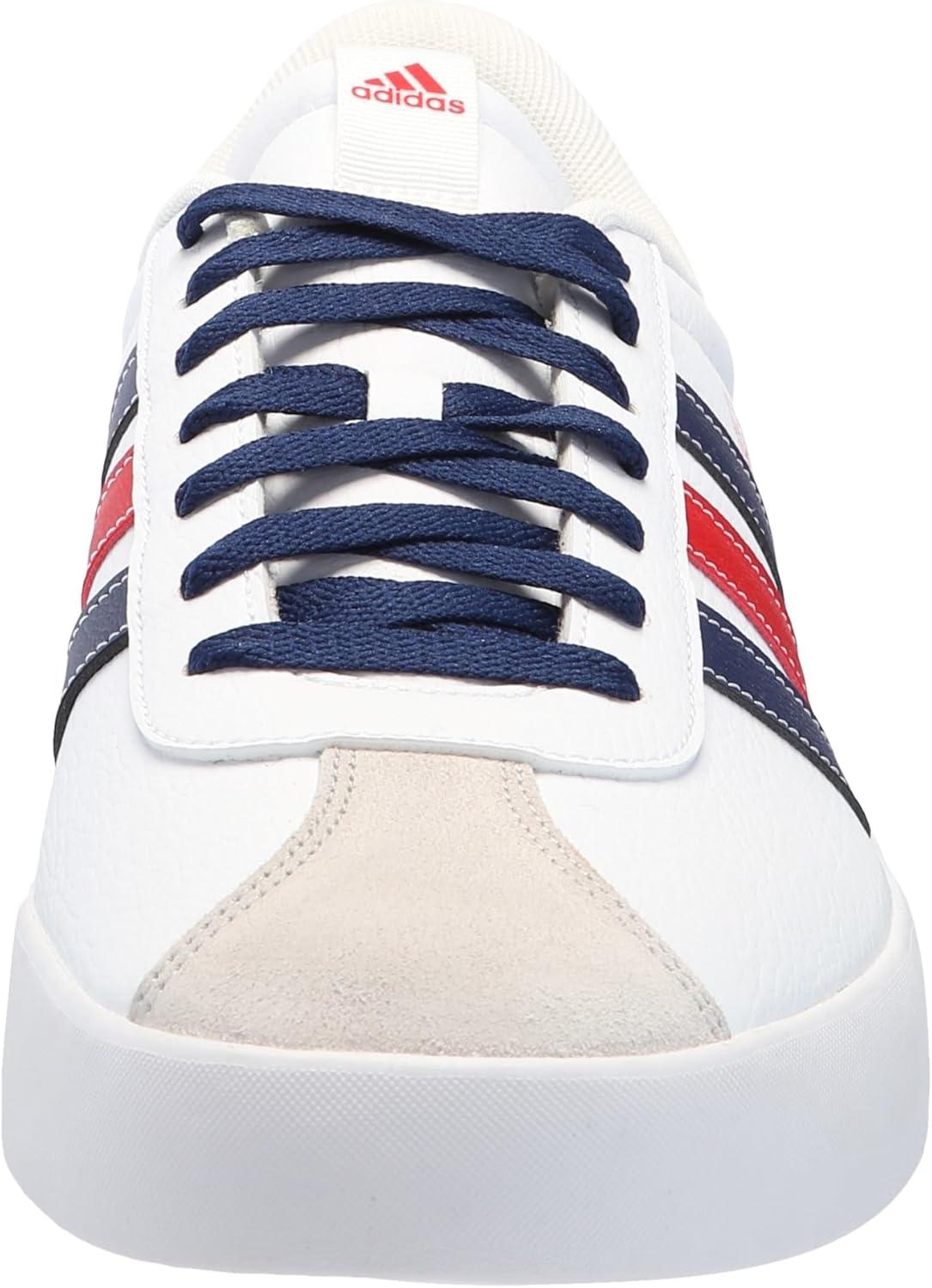 image:imageadidas Mens VL Court 30 SneakersWhiteTeam Navy BlueBetter Scarlet