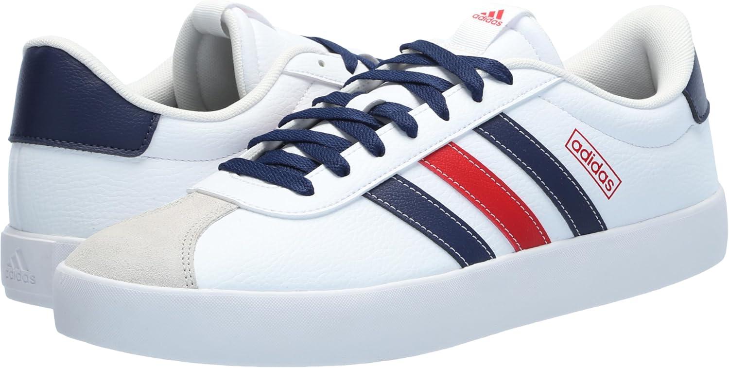 image:imageadidas Mens VL Court 30 SneakersWhiteTeam Navy BlueBetter Scarlet