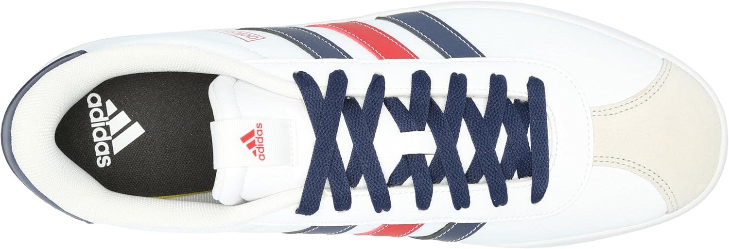 image:imageadidas Mens VL Court 30 SneakersWhiteTeam Navy BlueBetter Scarlet