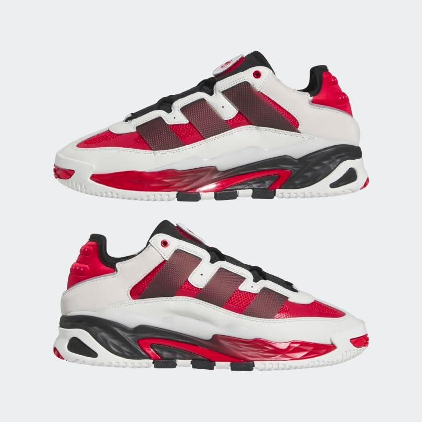 image:imageadidas Originals Mens NITEBALL Shoes Crystal WhiteCore BlackBetter Scarlet US 4 M