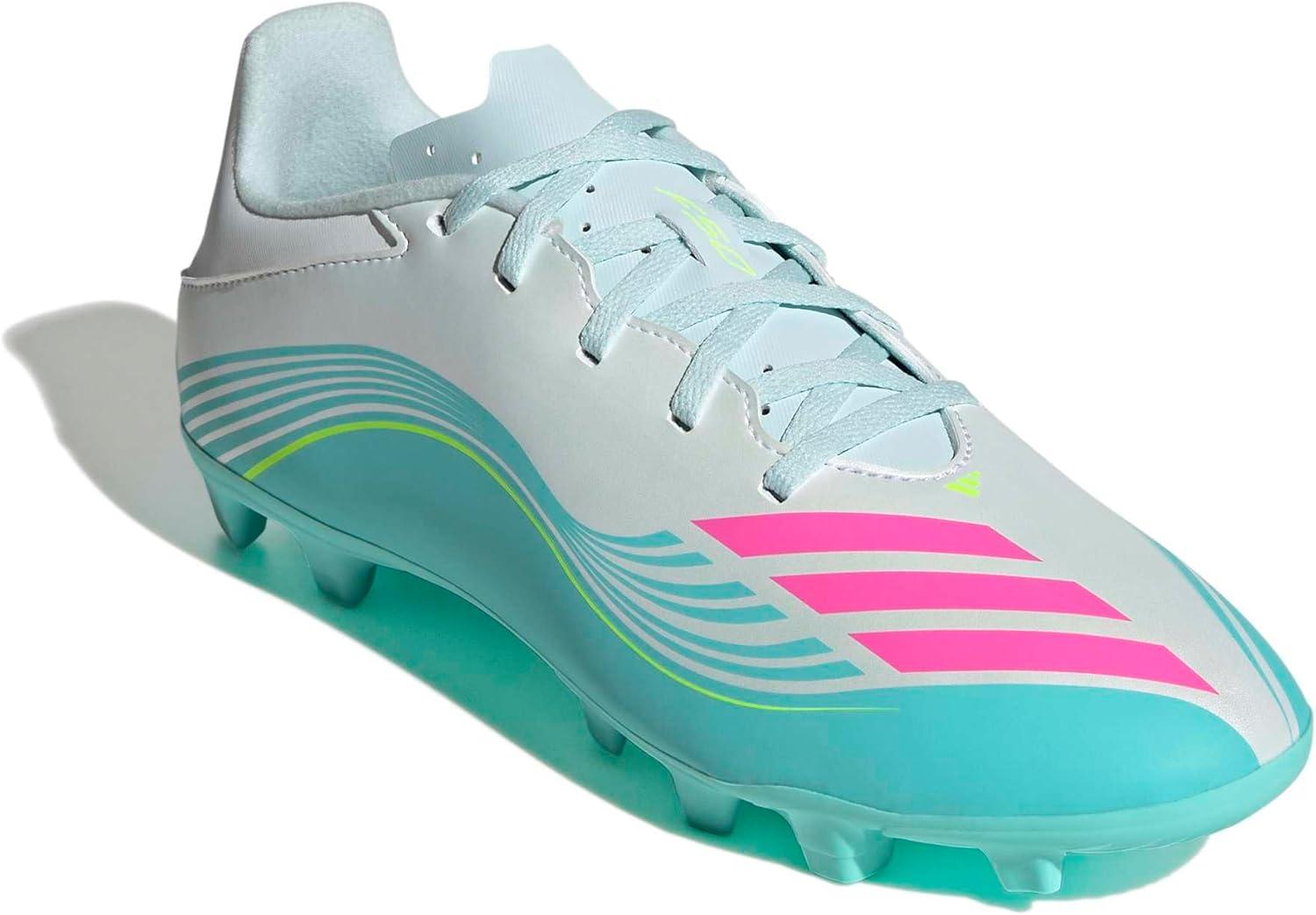 image:imageadidas Unisex Adult F50 Messi Club Firm Ground Multi Ground ShoesWhiteLucid PinkFlash Aqua