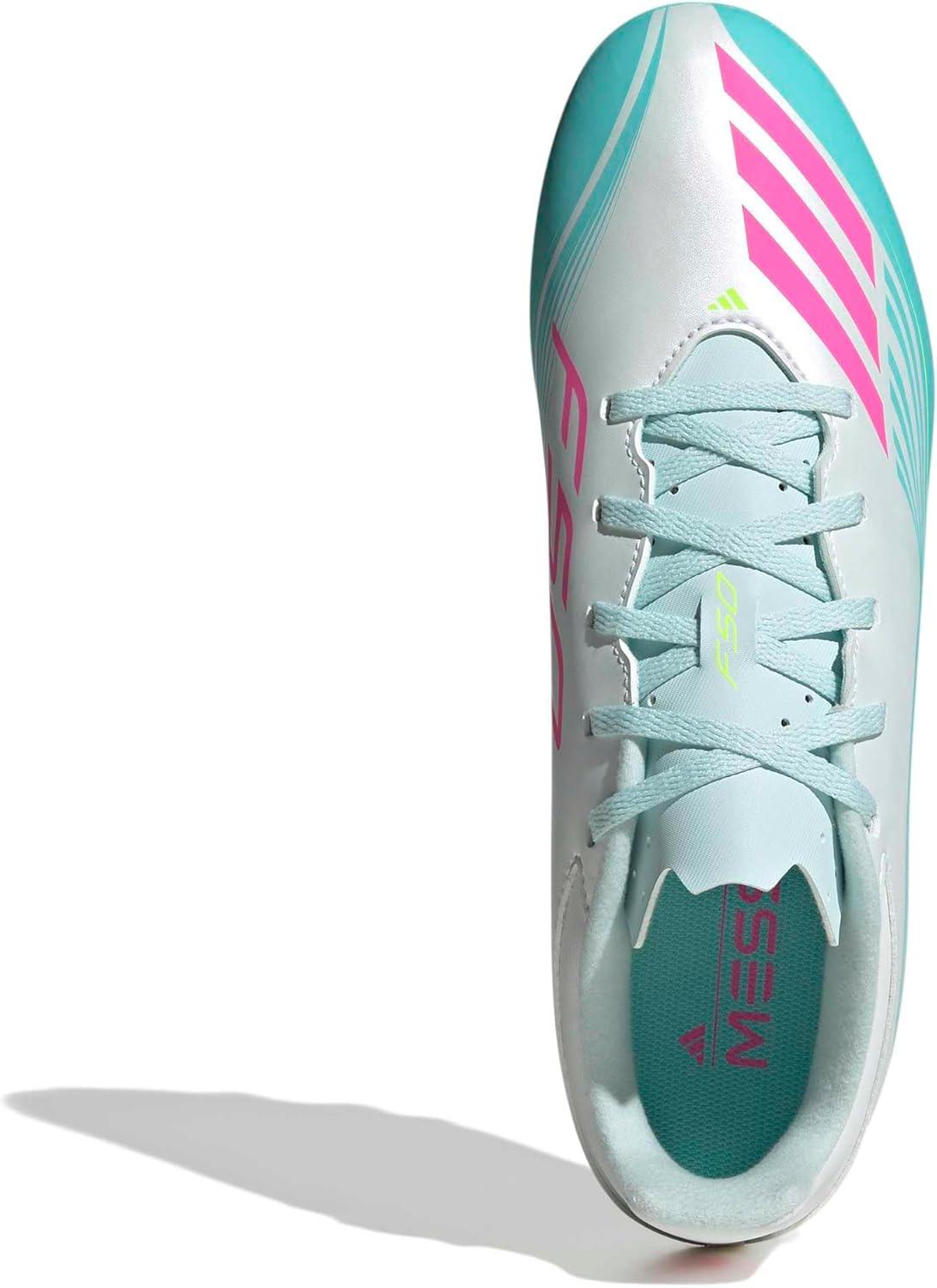 image:imageadidas Unisex Adult F50 Messi Club Firm Ground Multi Ground ShoesWhiteLucid PinkFlash Aqua