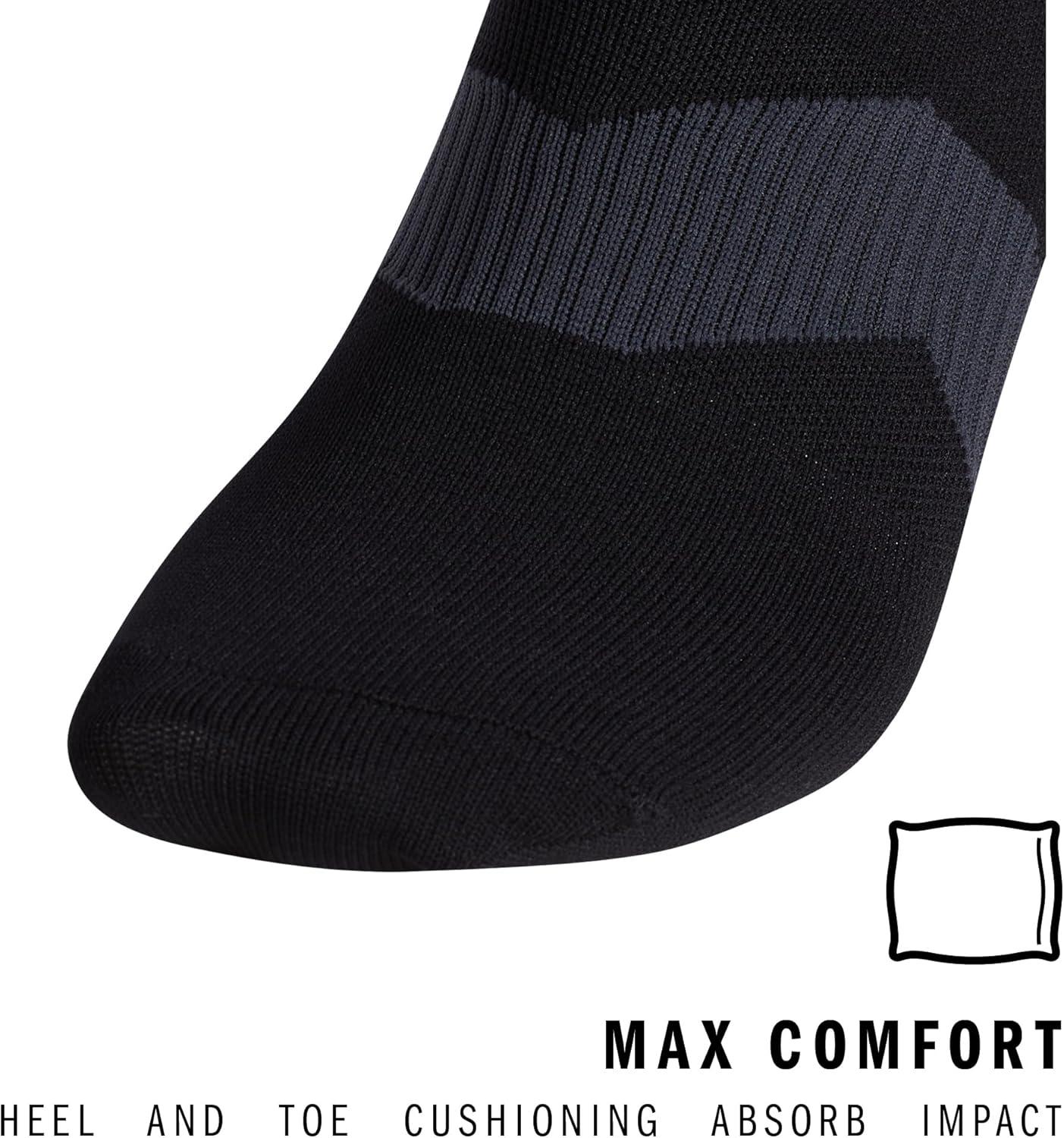 image:imageadidas Unisex Metro Soccer Socks or Calf Sleeves 1 Pair OvertheCalfBlackNight GreyWhiteSock
