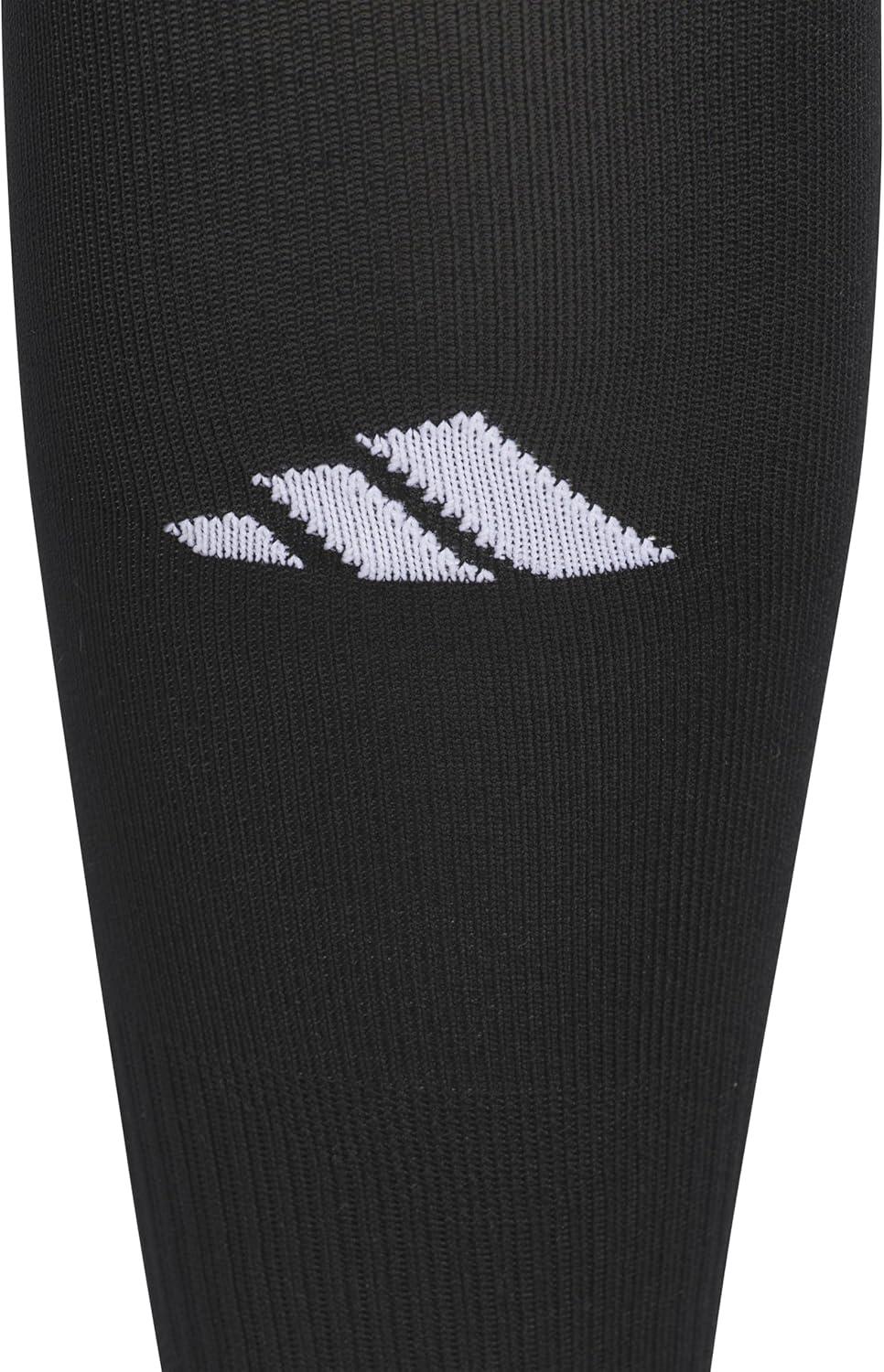 image:imageadidas Unisex Metro Soccer Socks or Calf Sleeves 1 Pair OvertheCalfBlackWhiteCalf Sleeve