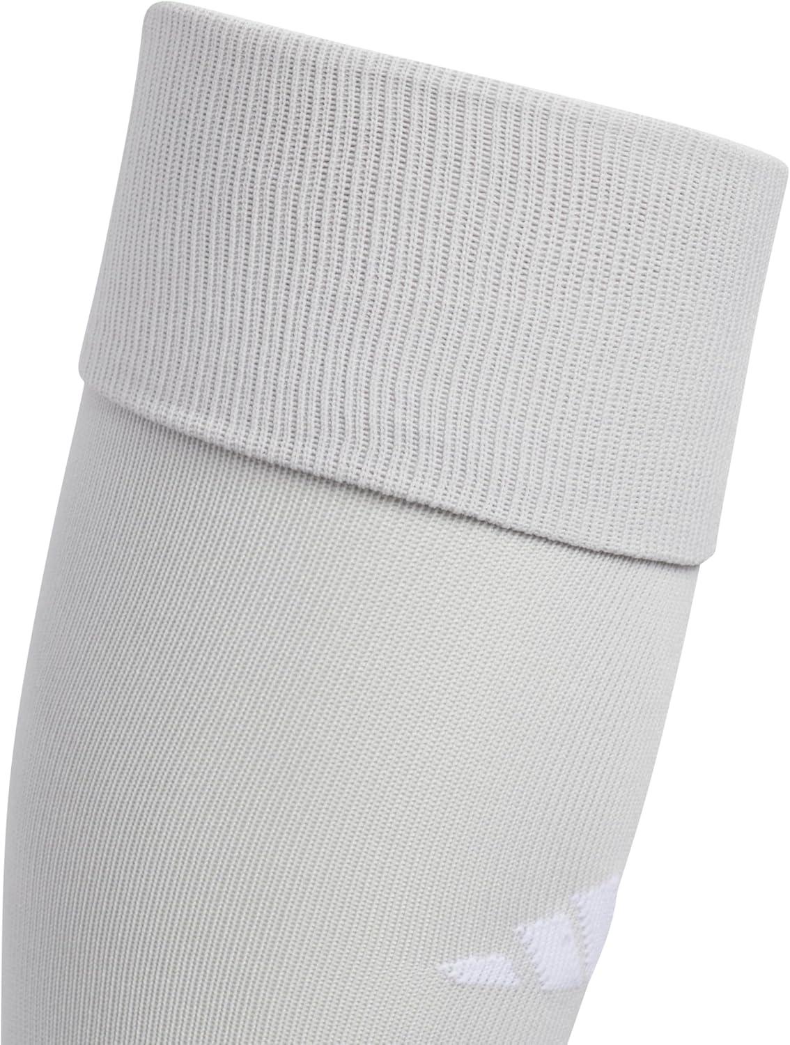 image:imageadidas Unisex Metro Soccer Socks or Calf Sleeves 1 Pair OvertheCalfTeam Light GreyWhiteCalf Sleeve