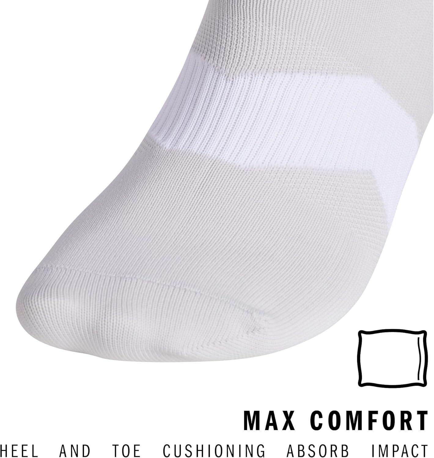 image:imageadidas Unisex Metro Soccer Socks or Calf Sleeves 1 Pair OvertheCalfTeam Light GreyWhiteSock