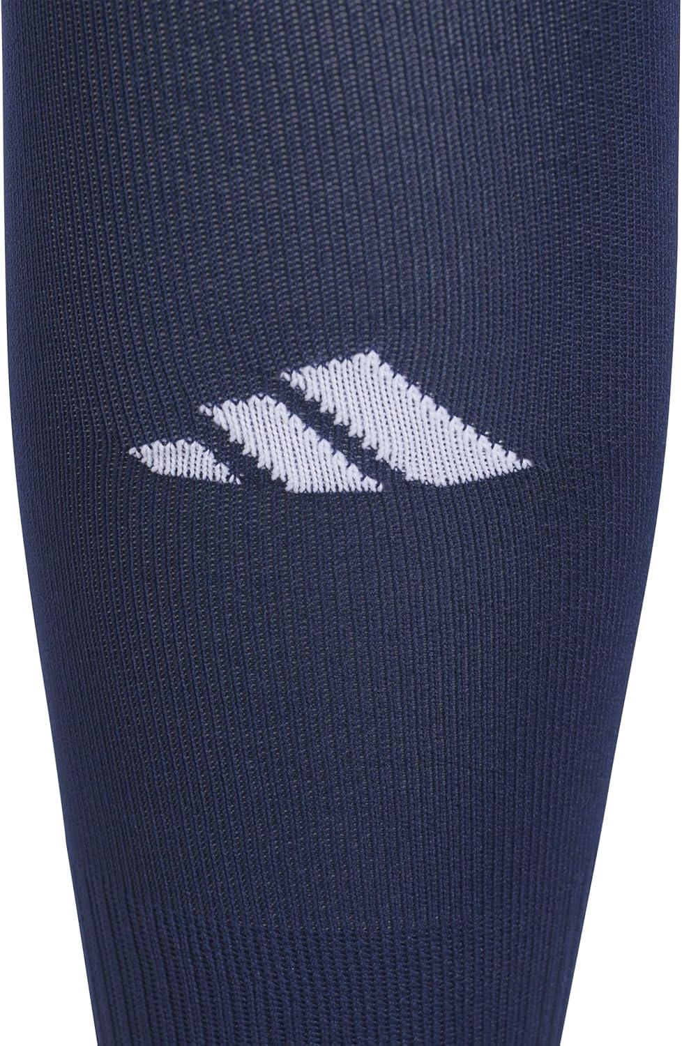 image:imageadidas Unisex Metro Soccer Socks or Calf Sleeves 1 Pair OvertheCalfTeam Navy BlueCalf Sleeve