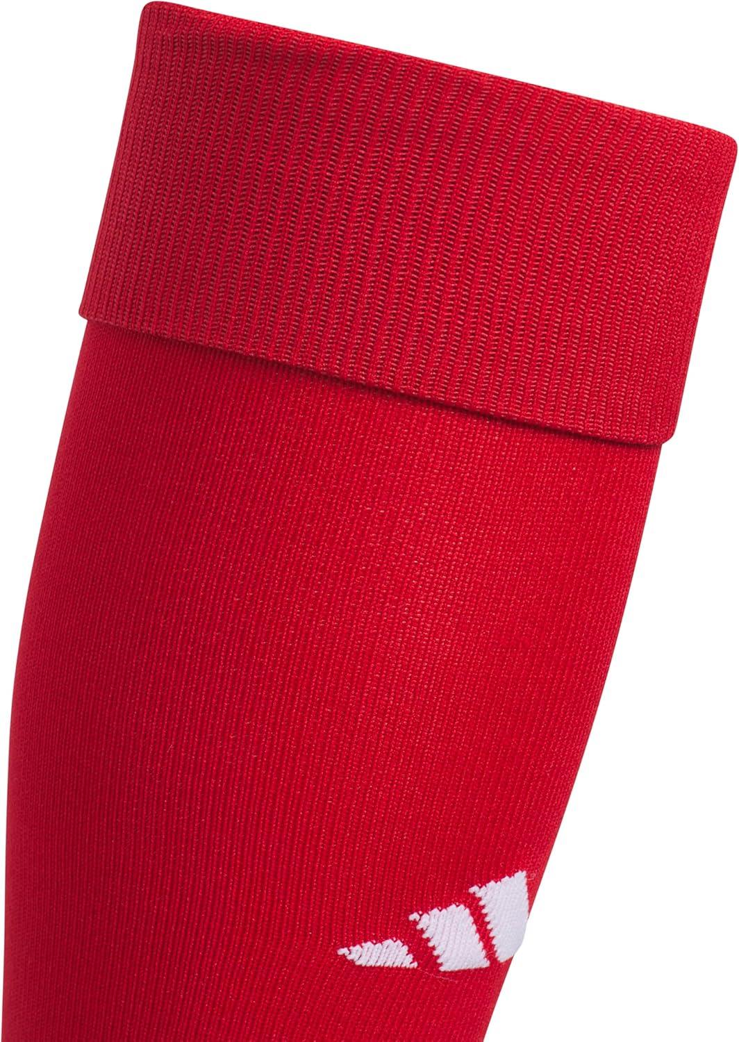 image:imageadidas Unisex Metro Soccer Socks or Calf Sleeves 1 Pair OvertheCalfTeam Power RedWhiteCalf Sleeve