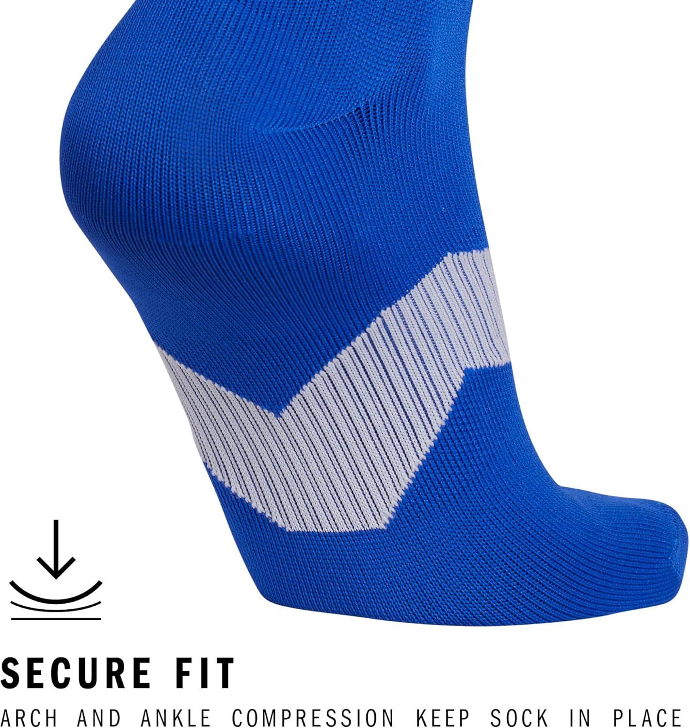image:imageadidas Unisex Metro Soccer Socks or Calf Sleeves 1 Pair OvertheCalfTeam Royal BlueClear GreyWhiteSock