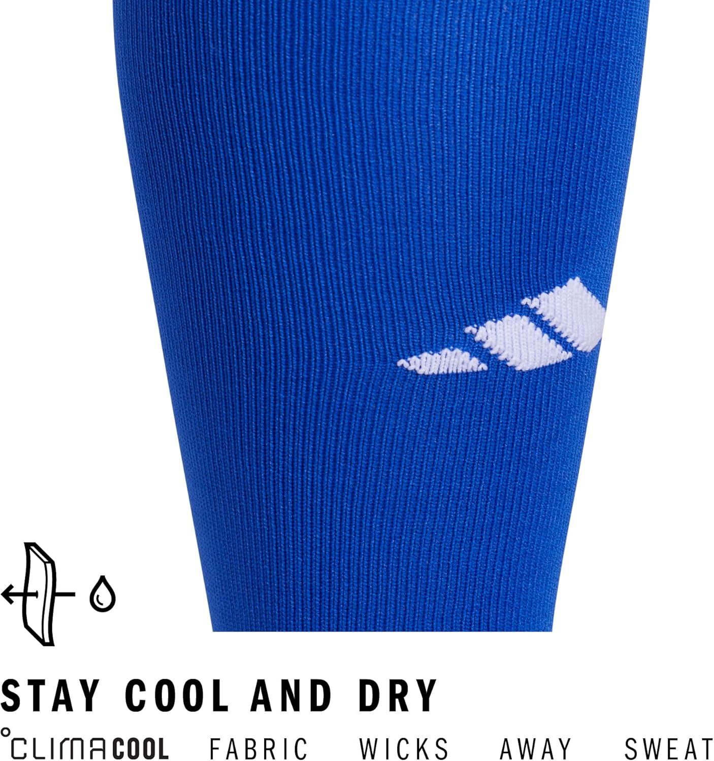 image:imageadidas Unisex Metro Soccer Socks or Calf Sleeves 1 Pair OvertheCalfTeam Royal BlueClear GreyWhiteSock