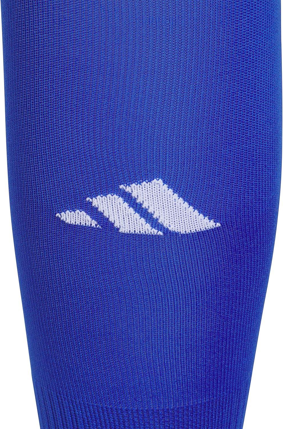 image:imageadidas Unisex Metro Soccer Socks or Calf Sleeves 1 Pair OvertheCalfTeam Royal BlueWhiteCalf Sleeve