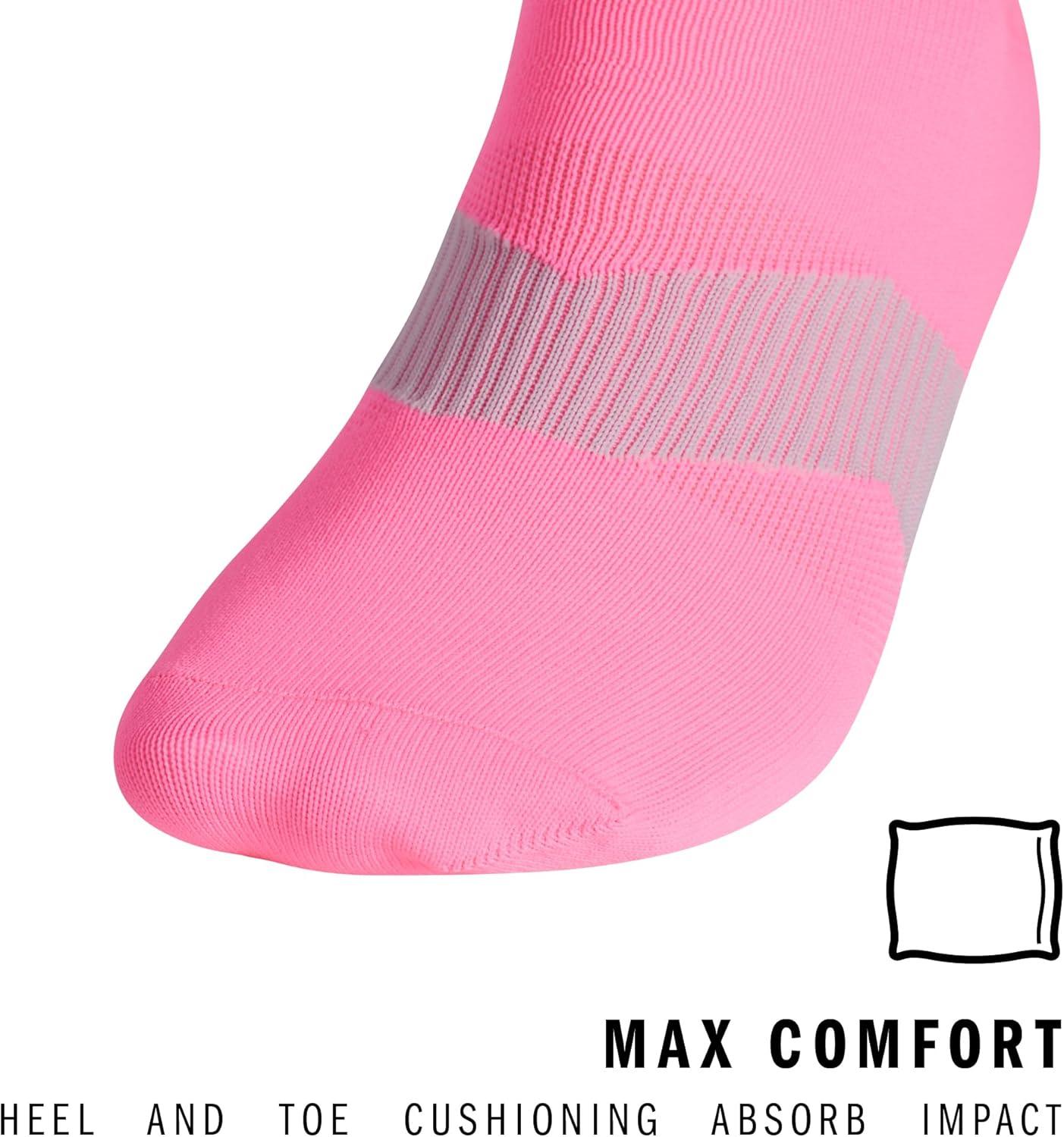 image:imageadidas Unisex Metro Soccer Socks or Calf Sleeves 1 Pair OvertheCalfUltra PopClear GreyBlackSock