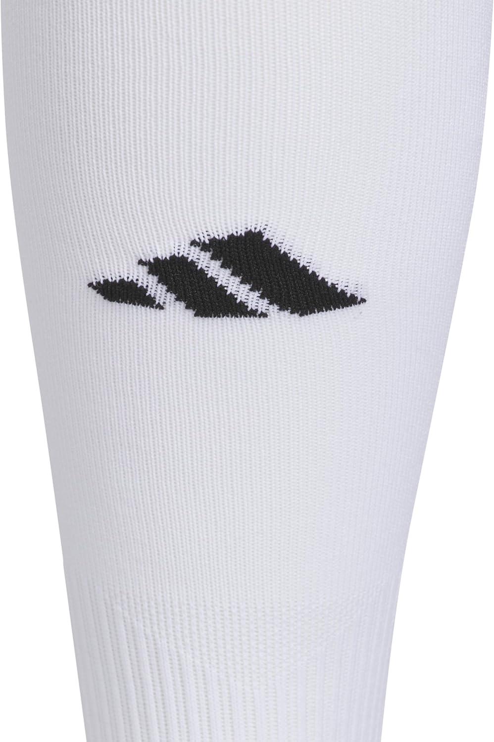 image:imageadidas Unisex Metro Soccer Socks or Calf Sleeves 1 Pair OvertheCalfWhiteBlackCalf Sleeve