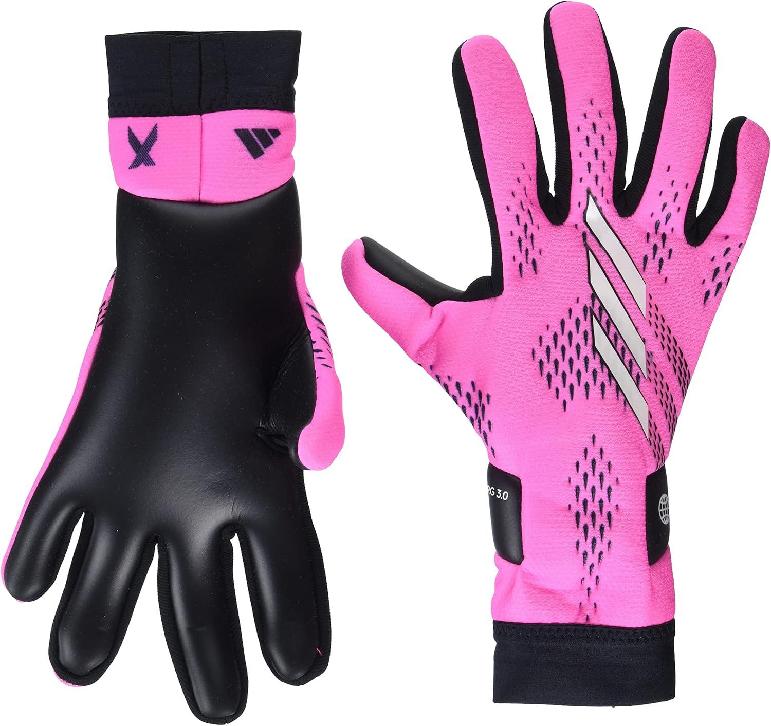 image:imageadidas UnisexChild X League Goalie GlovesTeam Shock PinkZero MetallicBlack