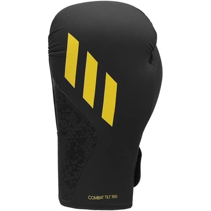 image:imageAdidas x Anderson Silva Tilt150 Boxing Gloves  Premium PU Shell Enhanced Wrist Support Optimal Punch Alignment for Men Women Kids Boxing Kickboxing MMA Punching Gloves MMA GlovesBlackBlackYellowCamo