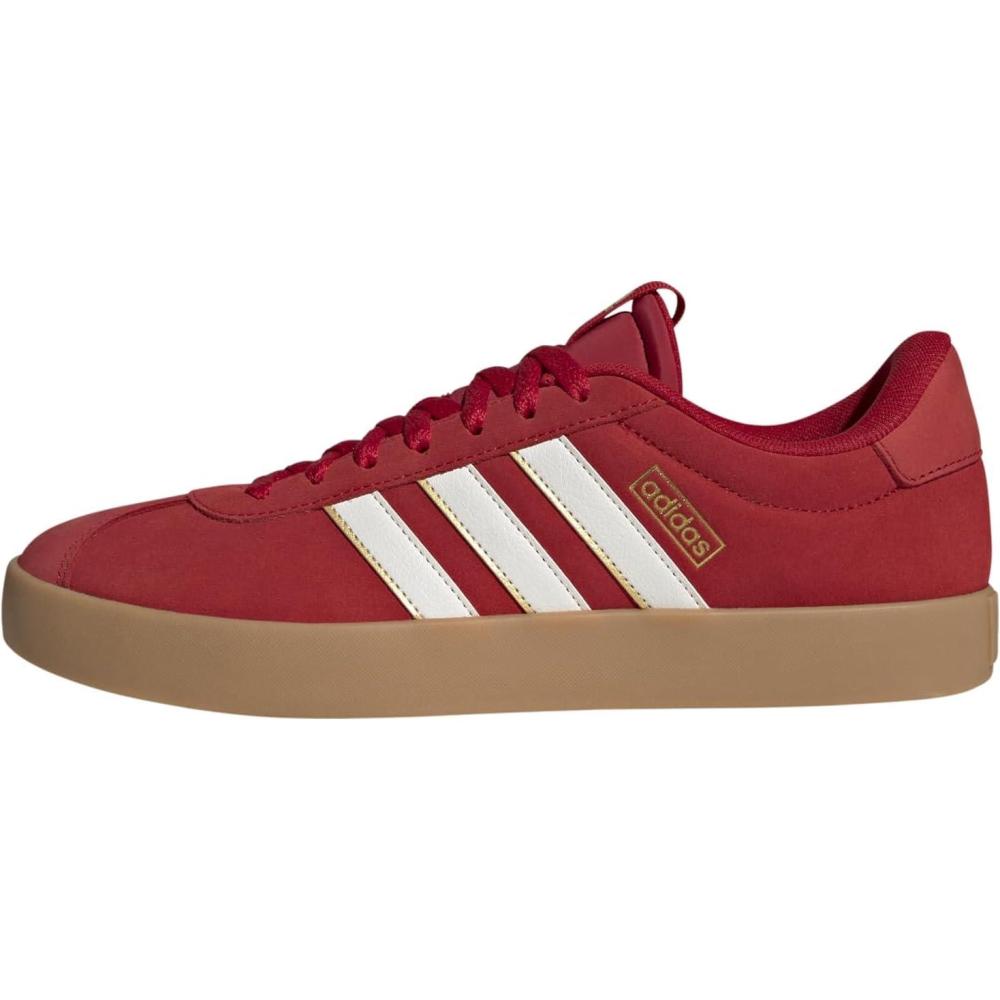 image:imageadidas Mens VL Court 30 SneakersBetter ScarletWhiteGold Metallic