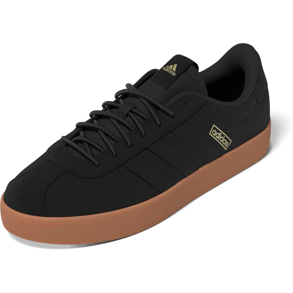 image:imageadidas Mens VL Court 30 SneakersBlackGold MetallicGum