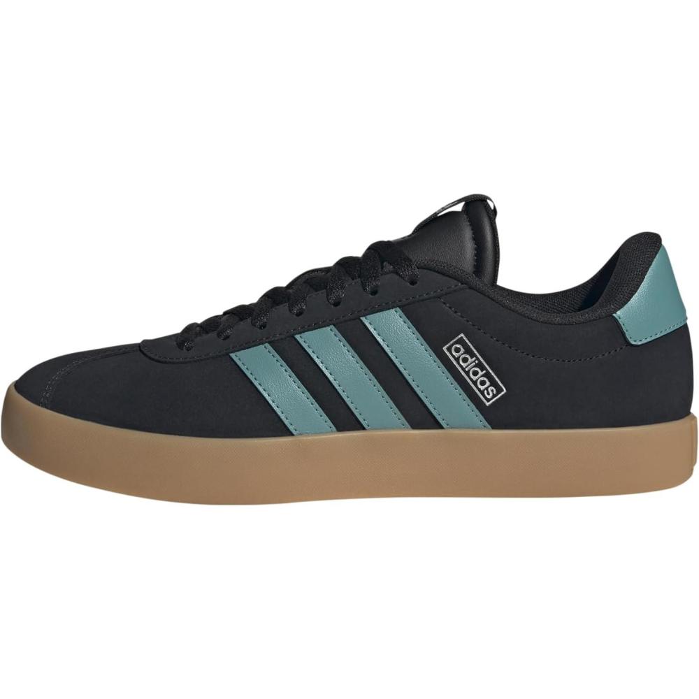 image:imageadidas Mens VL Court 30 SneakersBlackPowder TealSilver Metallic