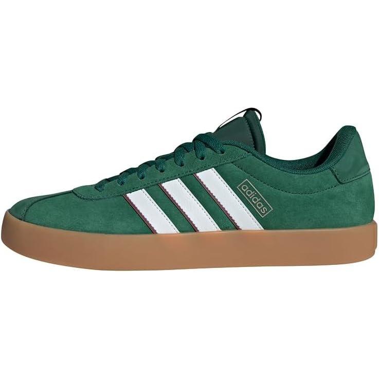image:imageadidas Mens VL Court 30 SneakersDark GreenCloud WhiteCollegiate Burgundy