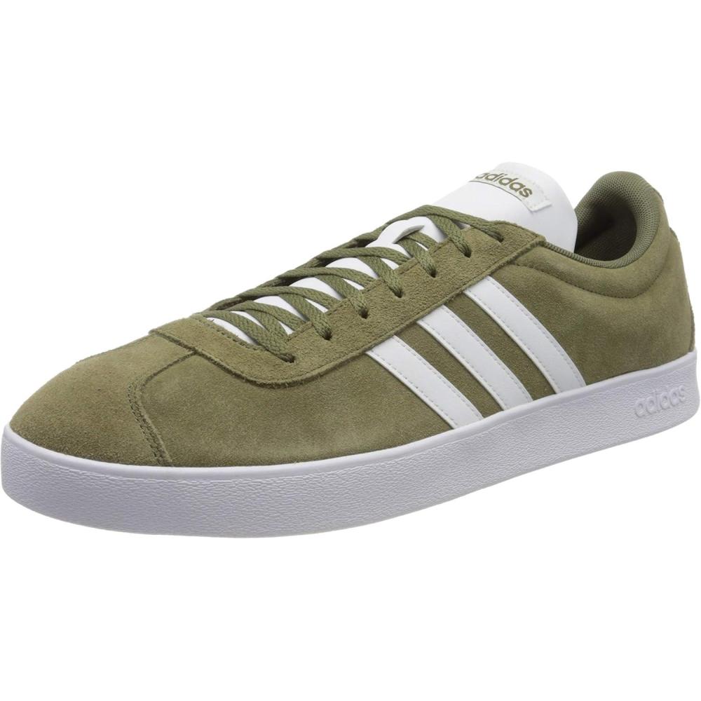 image:imageadidas Mens VL Court 30 SneakersGreen Raw KhakiFtwr White