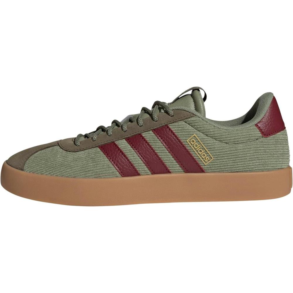 image:imageadidas Mens VL Court 30 SneakersTent GreenShadow RedOlive Strata